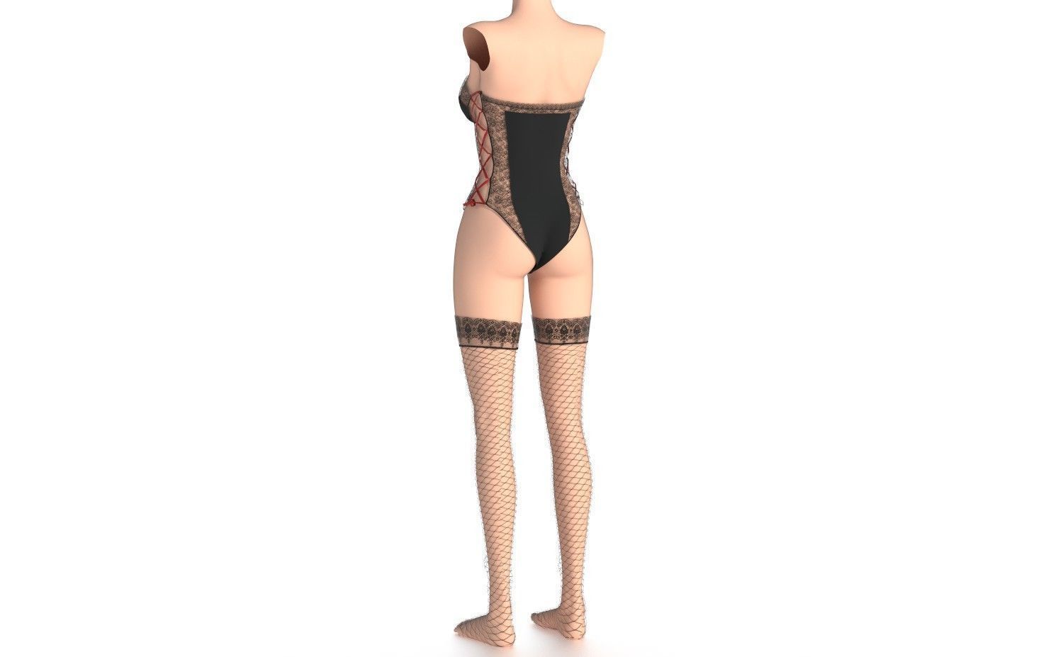 WOMANS UNDERWEAR Low-poly 3D model_5
