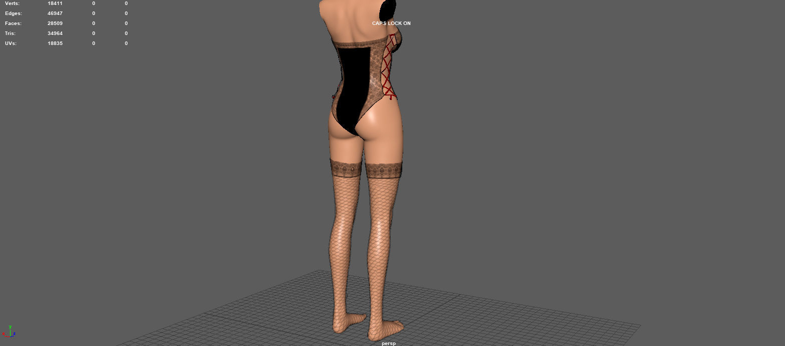 WOMANS UNDERWEAR Low-poly 3D model_16