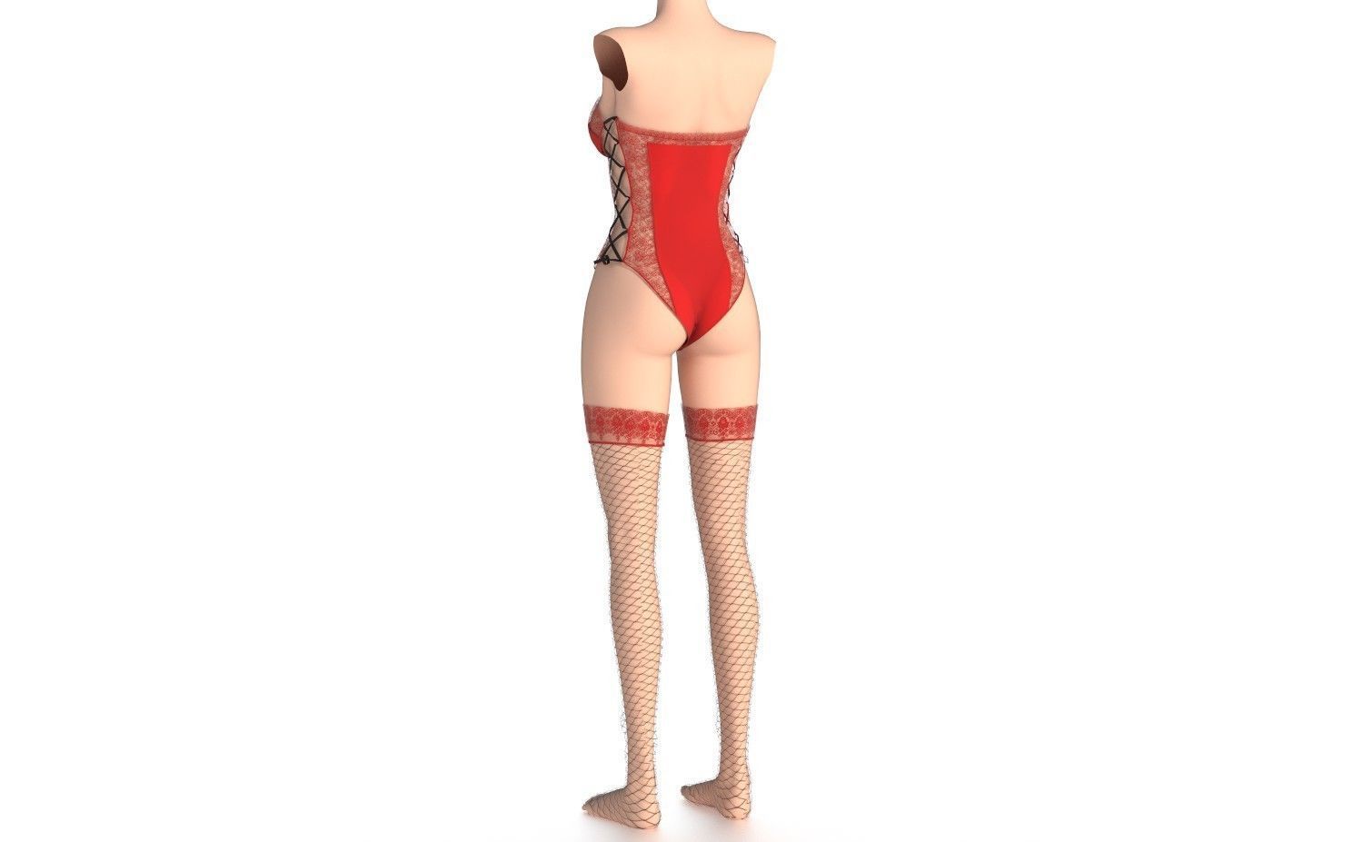 WOMANS UNDERWEAR Low-poly 3D model_7