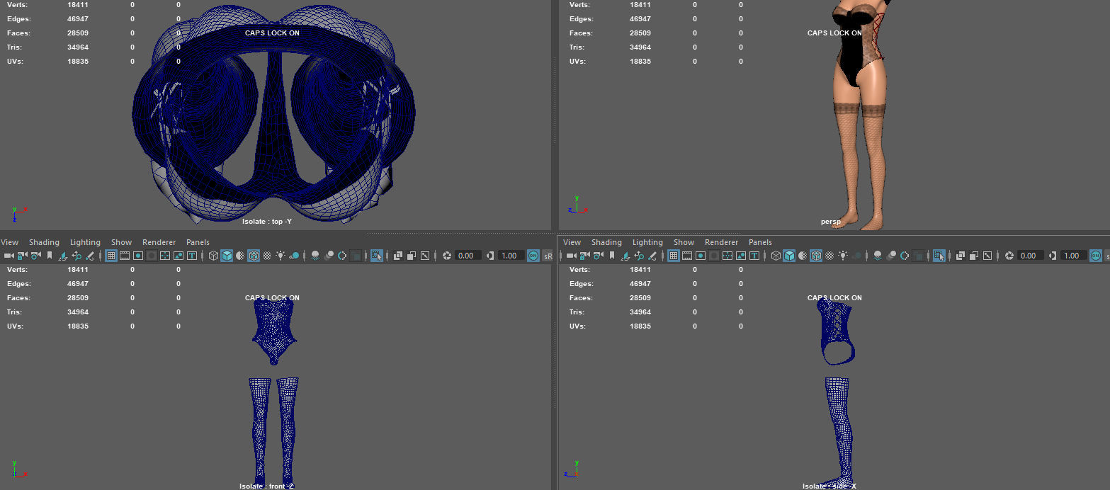 WOMANS UNDERWEAR Low-poly 3D model_19