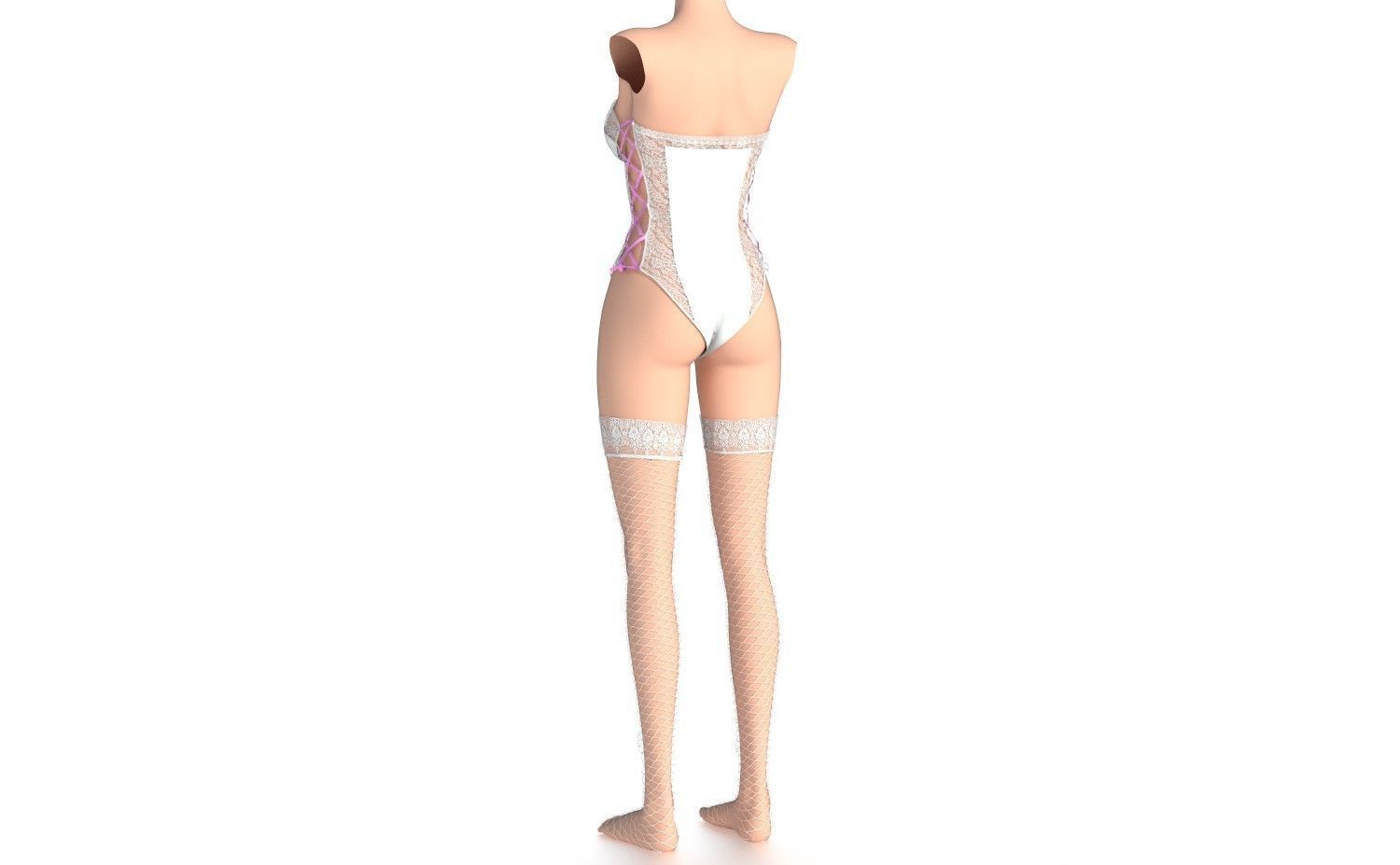 WOMANS UNDERWEAR Low-poly 3D model_9