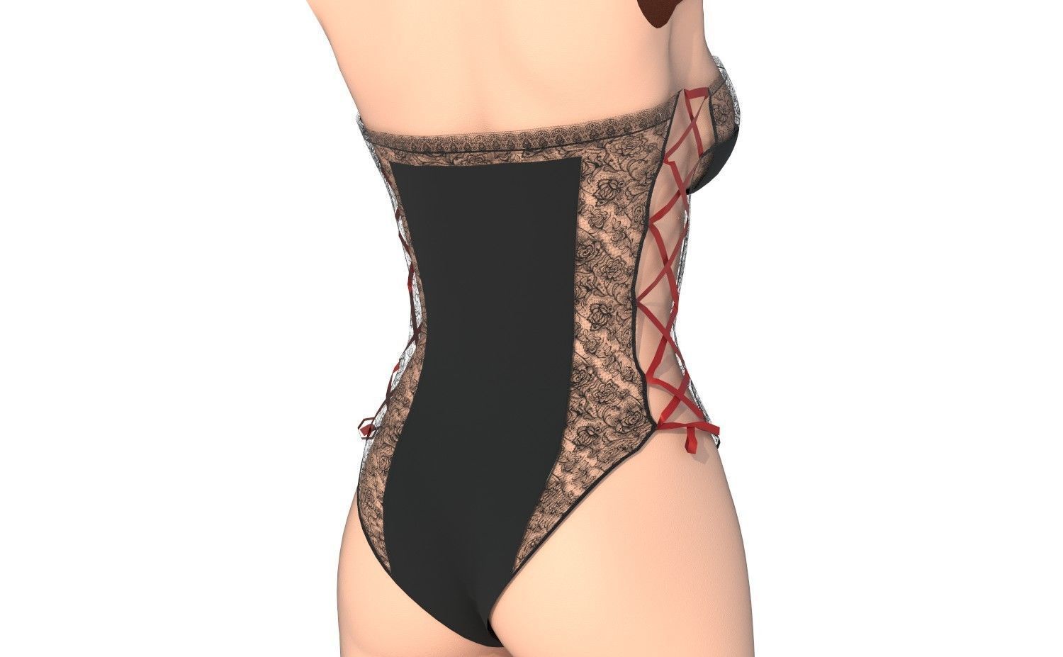 WOMANS UNDERWEAR Low-poly 3D model_2