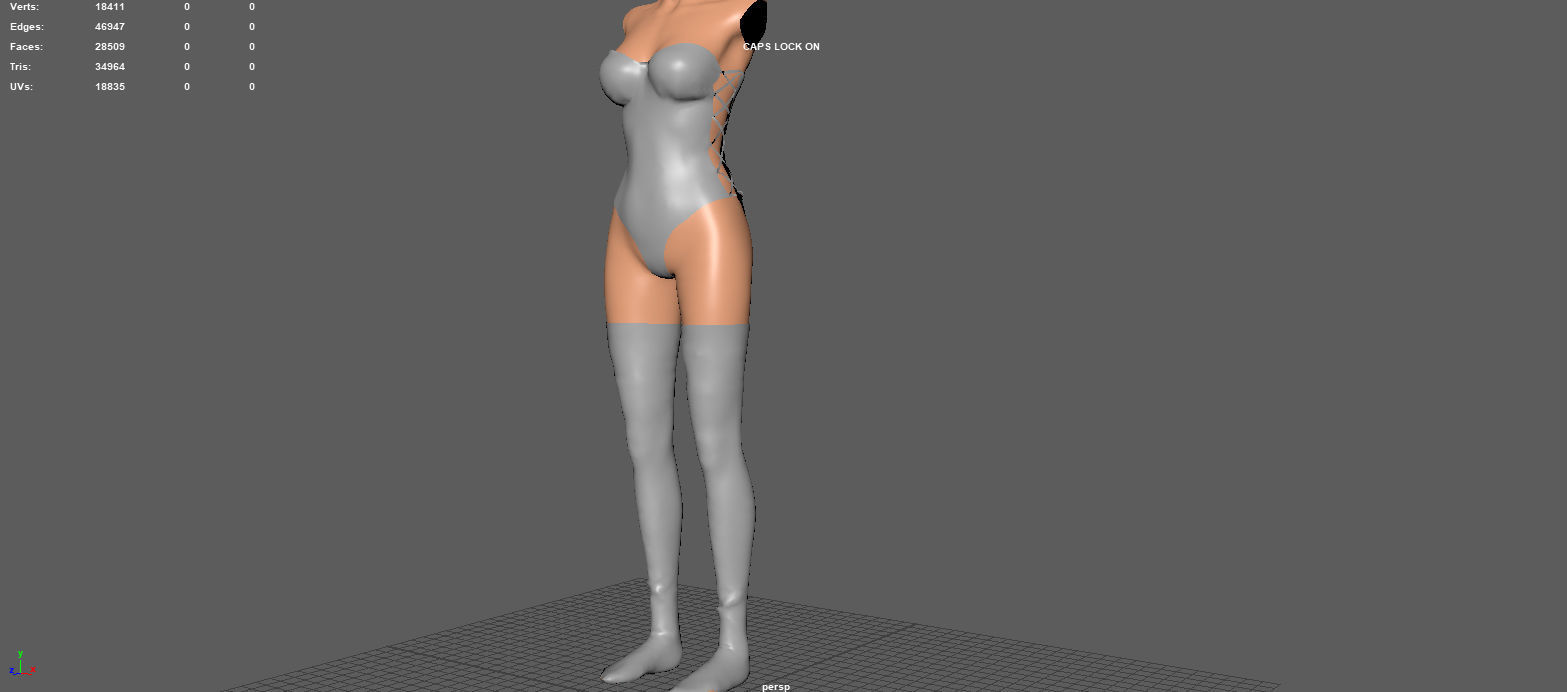 WOMANS UNDERWEAR Low-poly 3D model_14