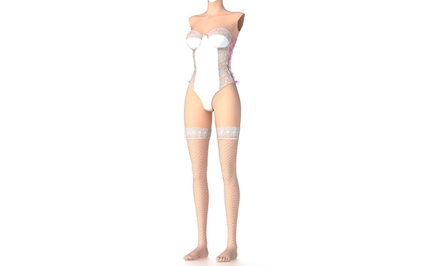 WOMANS UNDERWEAR Low-poly 3D model_8