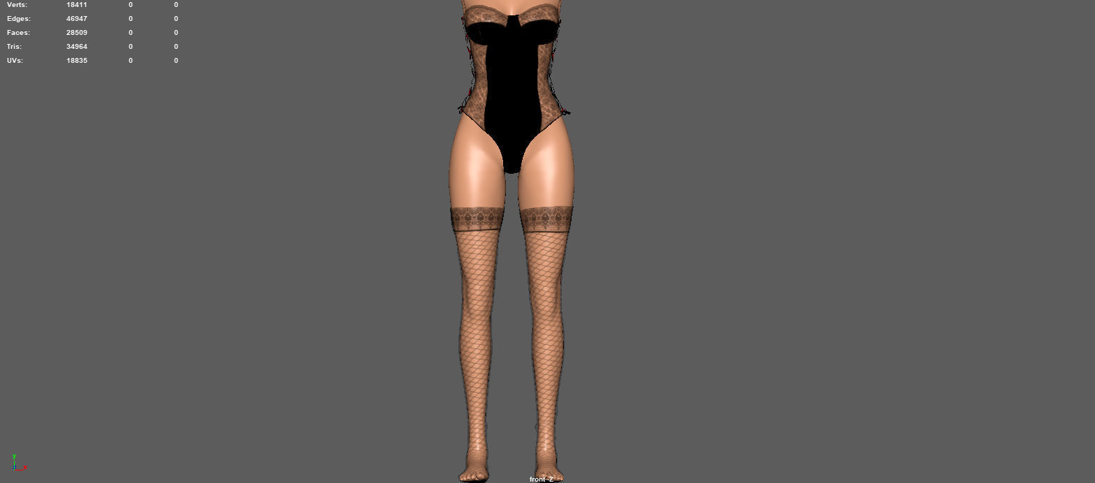 WOMANS UNDERWEAR Low-poly 3D model_10