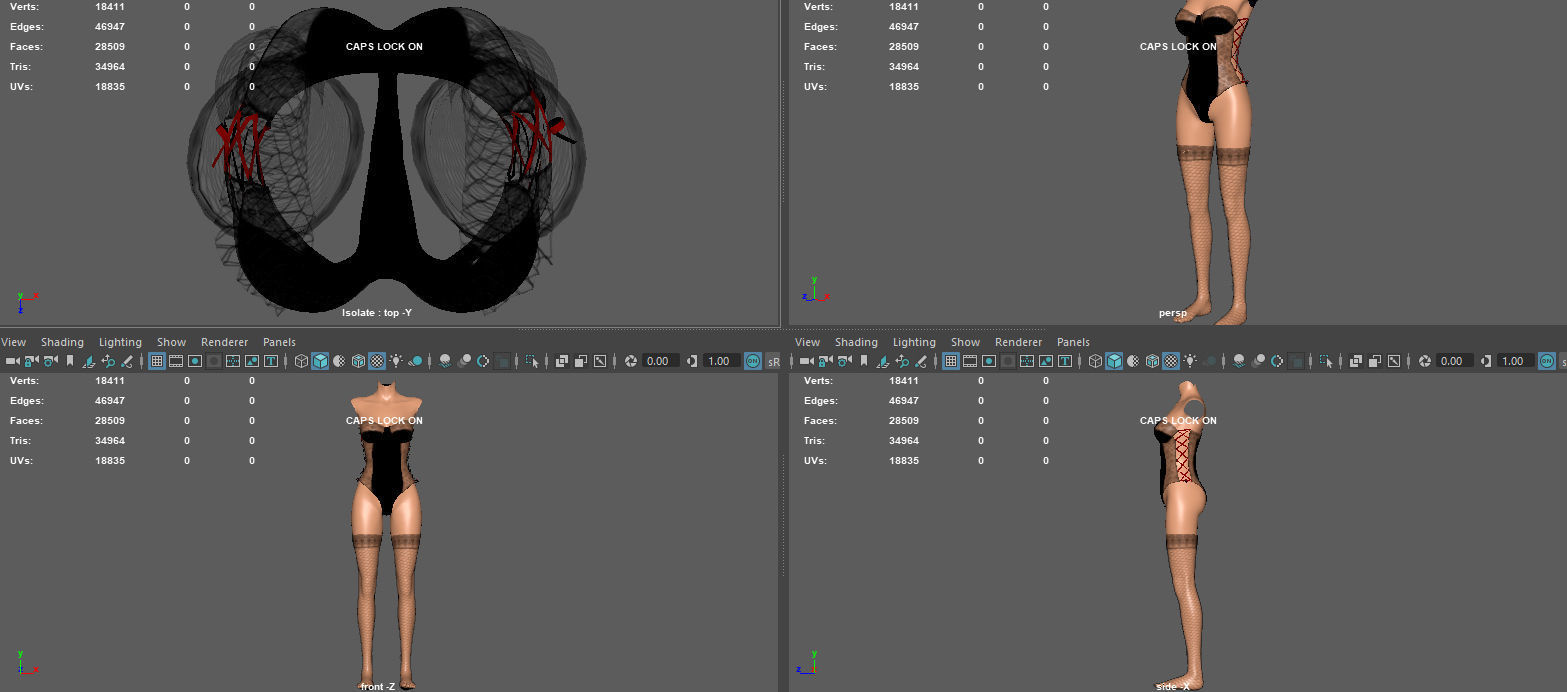 WOMANS UNDERWEAR Low-poly 3D model_17