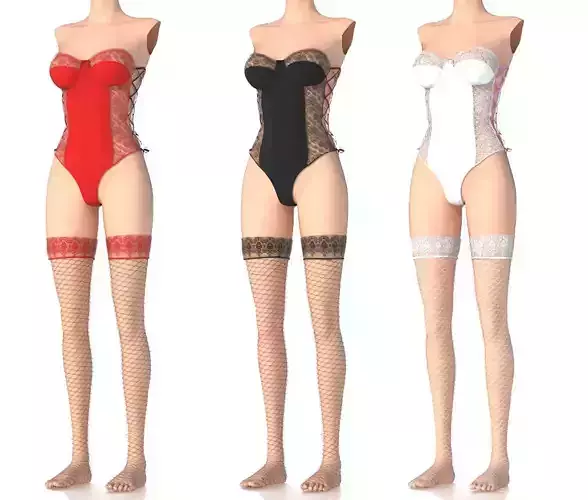 WOMANS  UNDERWEAR Low-poly 3D model