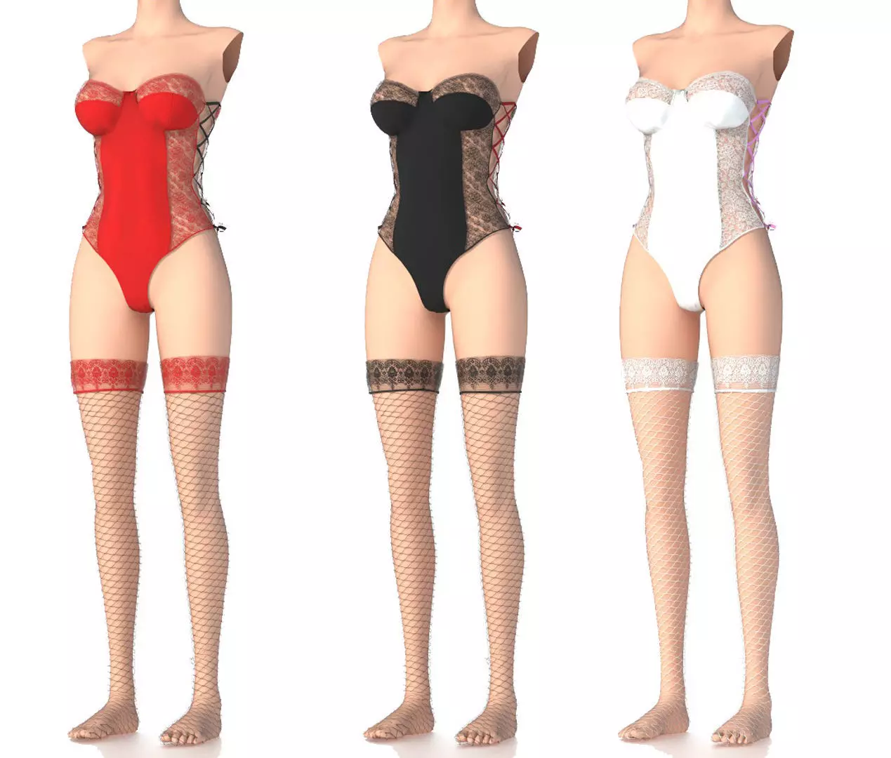 WOMANS UNDERWEAR Low-poly 3D model_0