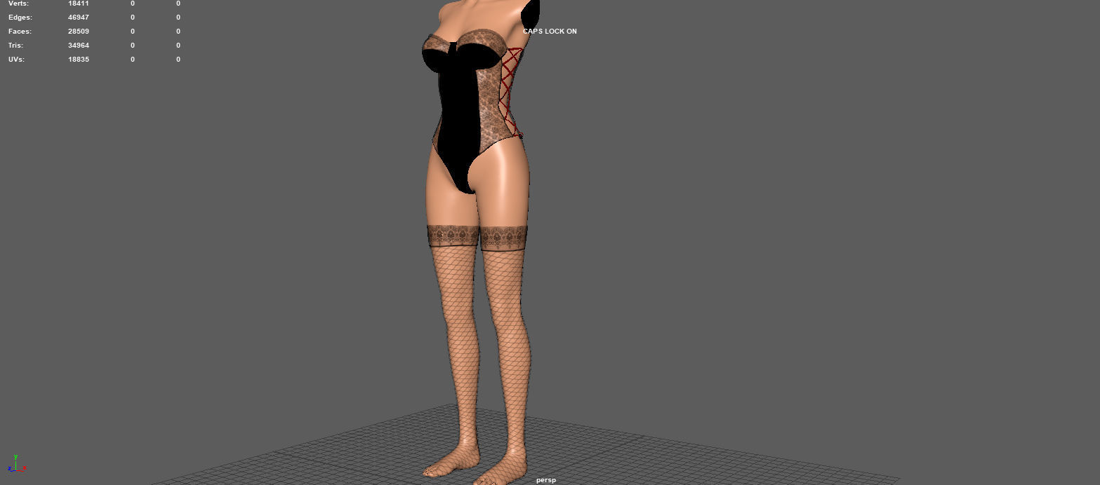 WOMANS UNDERWEAR Low-poly 3D model_11