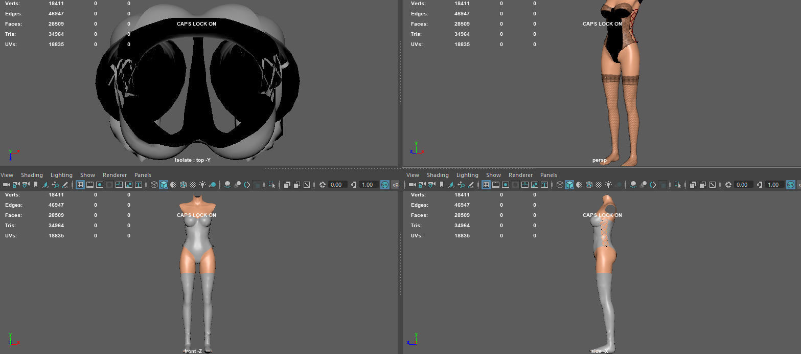 WOMANS UNDERWEAR Low-poly 3D model_18