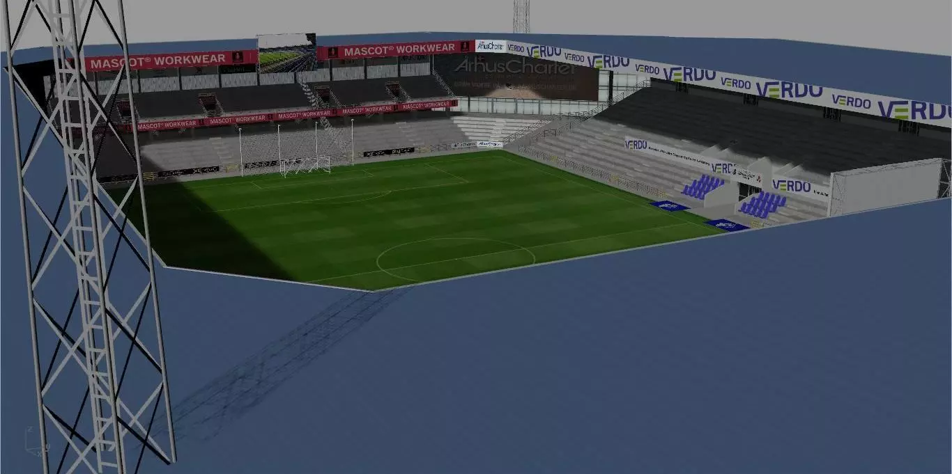 Cepheus Park Stadium Randers FC Low-poly 3D model