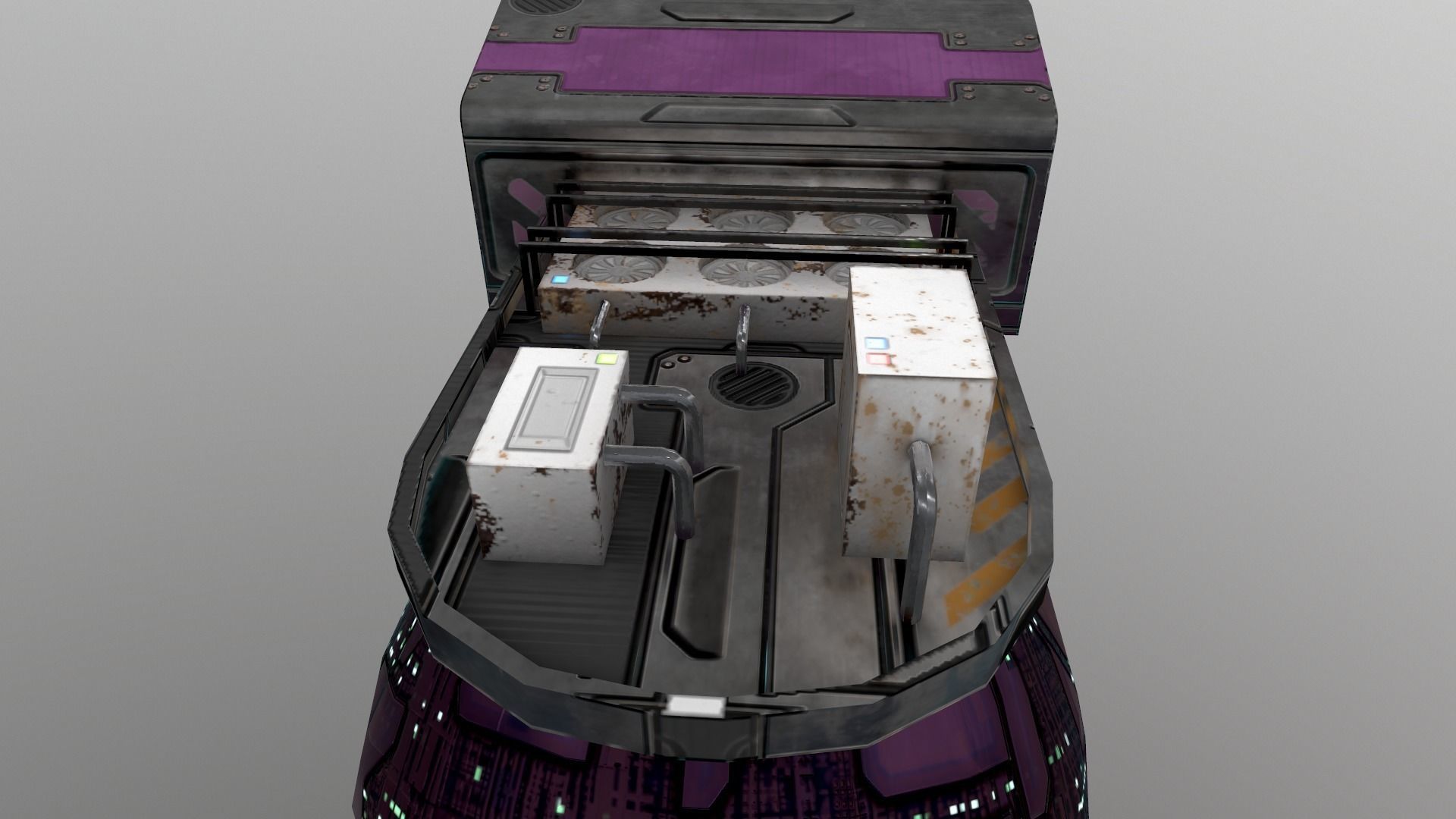 Cyberpunk City - Building 43 Low-poly 3D model_12