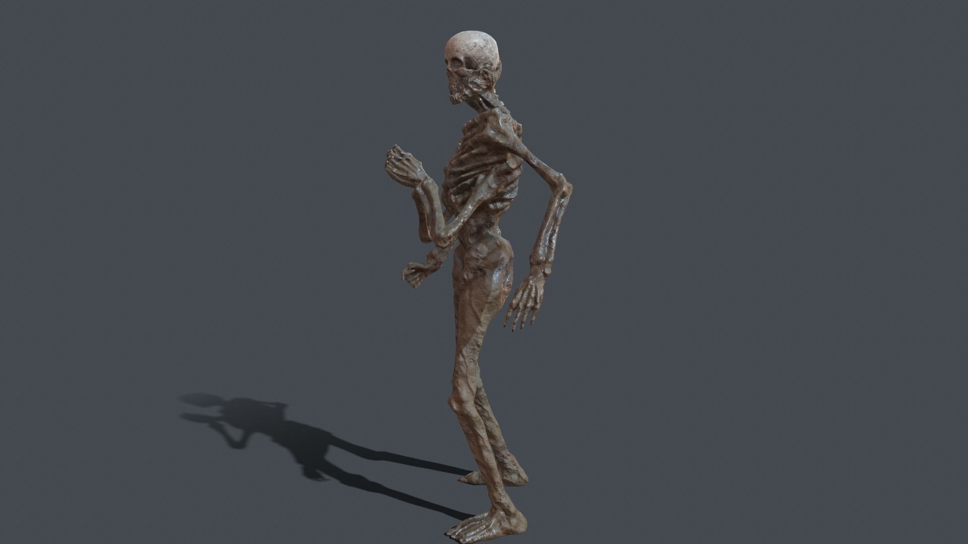 Four-armed monster Low-poly 3D model_25