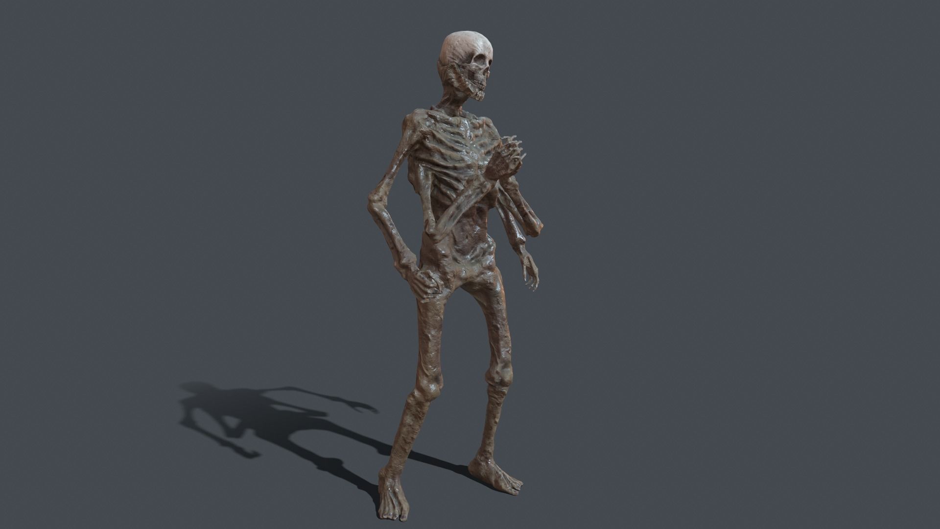 Four-armed monster Low-poly 3D model_15