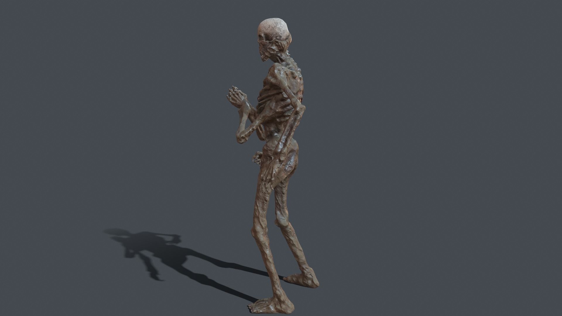 Four-armed monster Low-poly 3D model_24