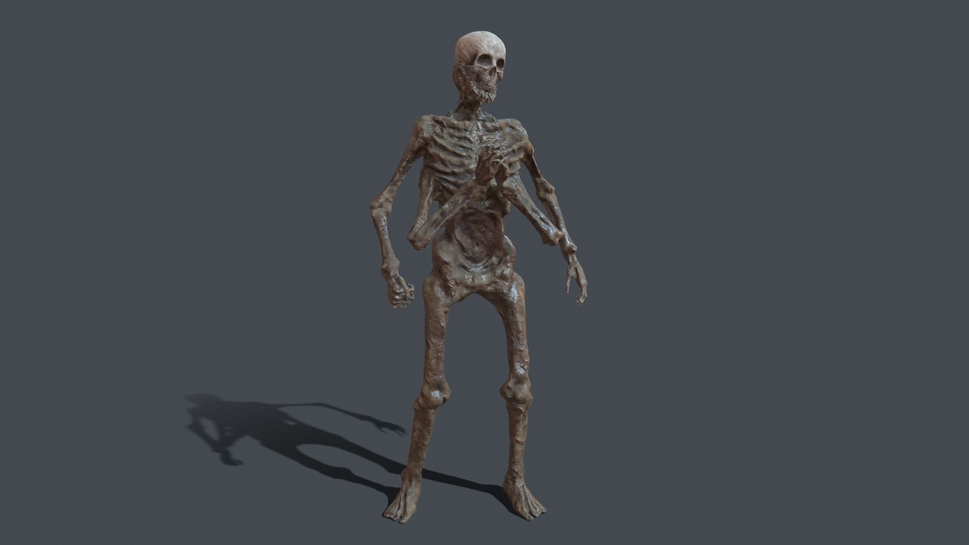 Four-armed monster Low-poly 3D model_14
