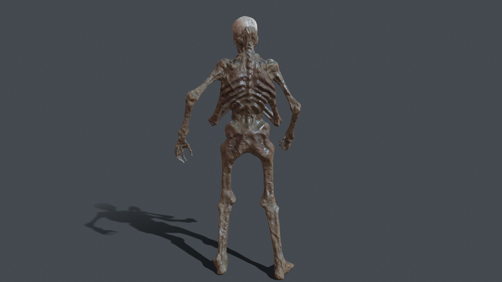 Four-armed monster Low-poly 3D model_21