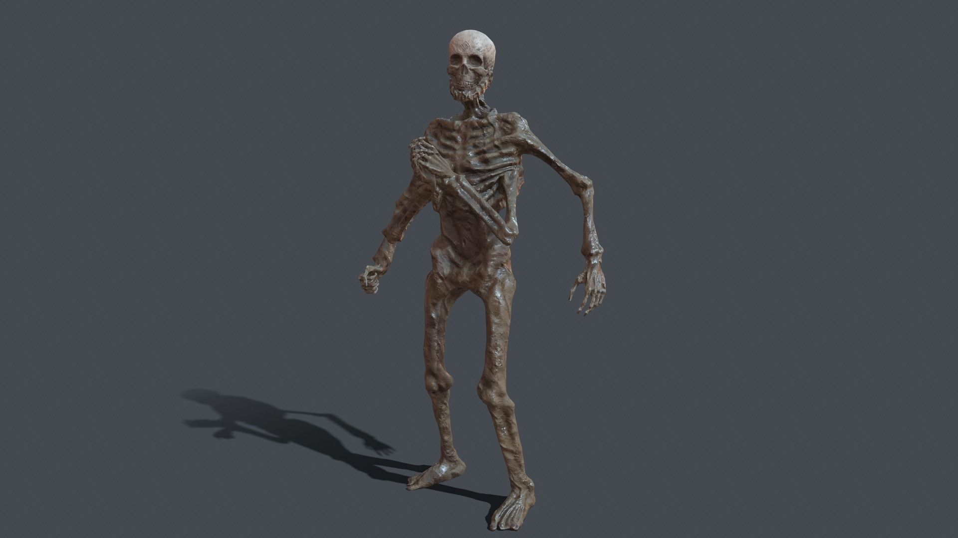 Four-armed monster Low-poly 3D model_27