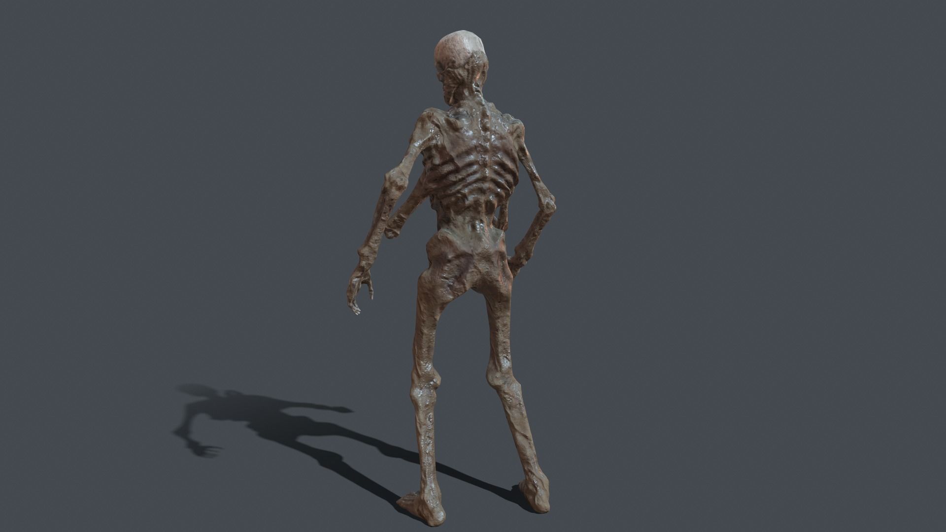 Four-armed monster Low-poly 3D model_22