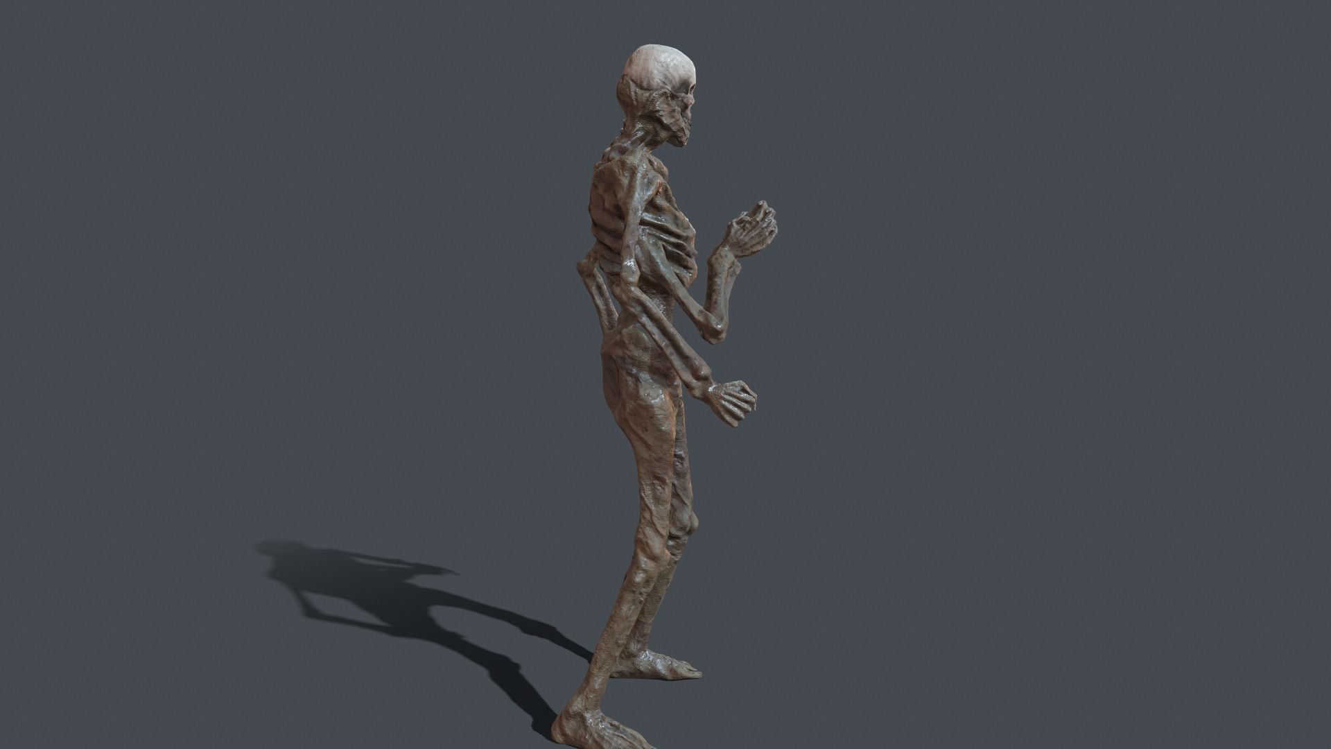 Four-armed monster Low-poly 3D model_17