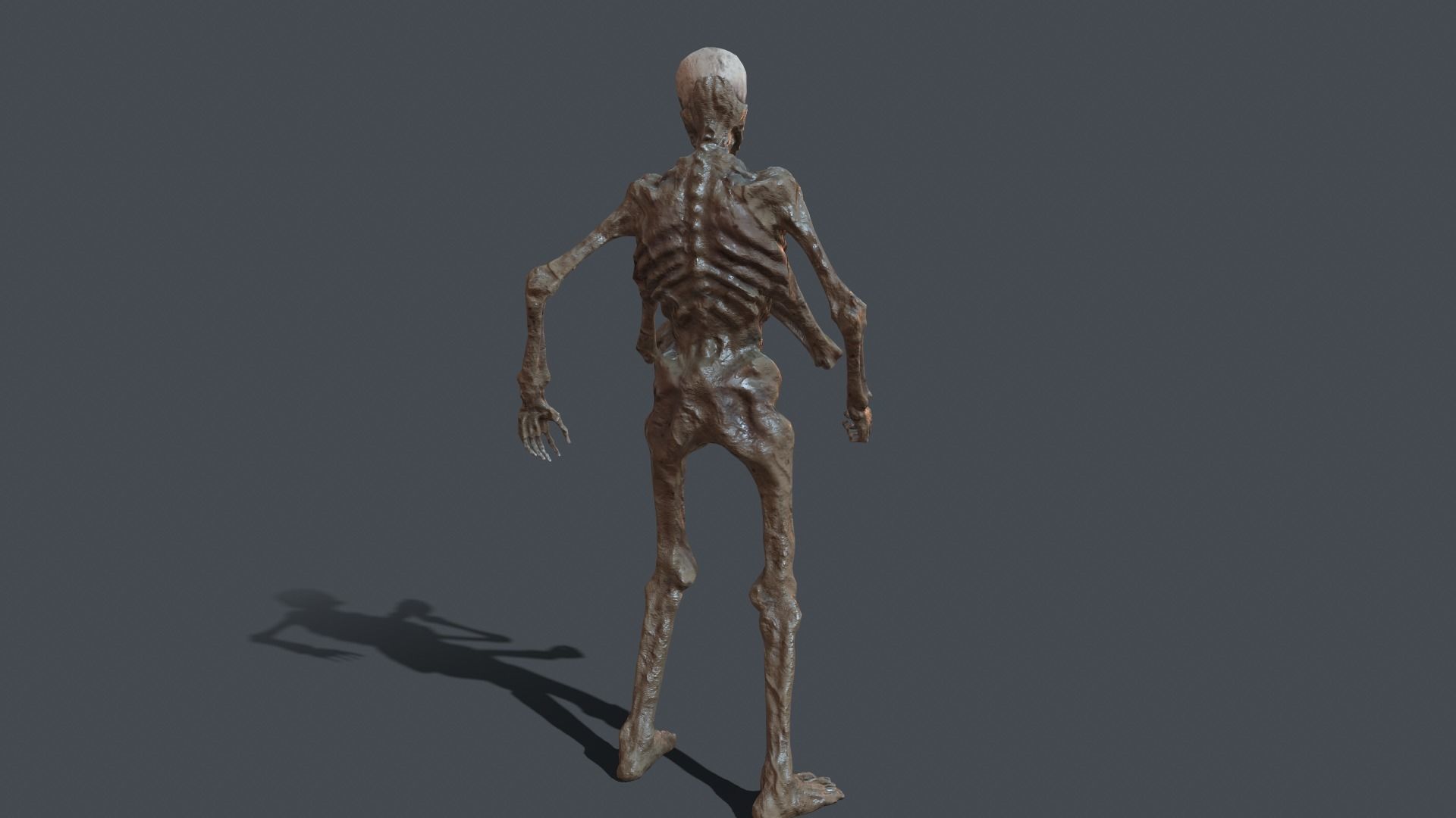 Four-armed monster Low-poly 3D model_20