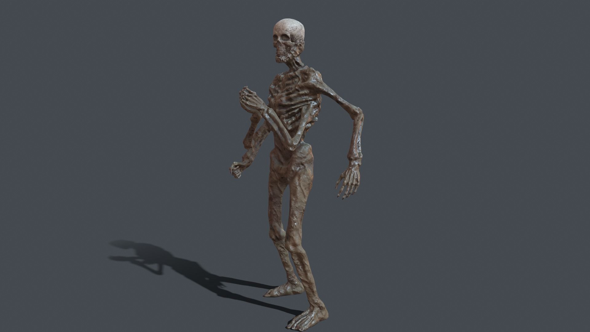 Four-armed monster Low-poly 3D model_26