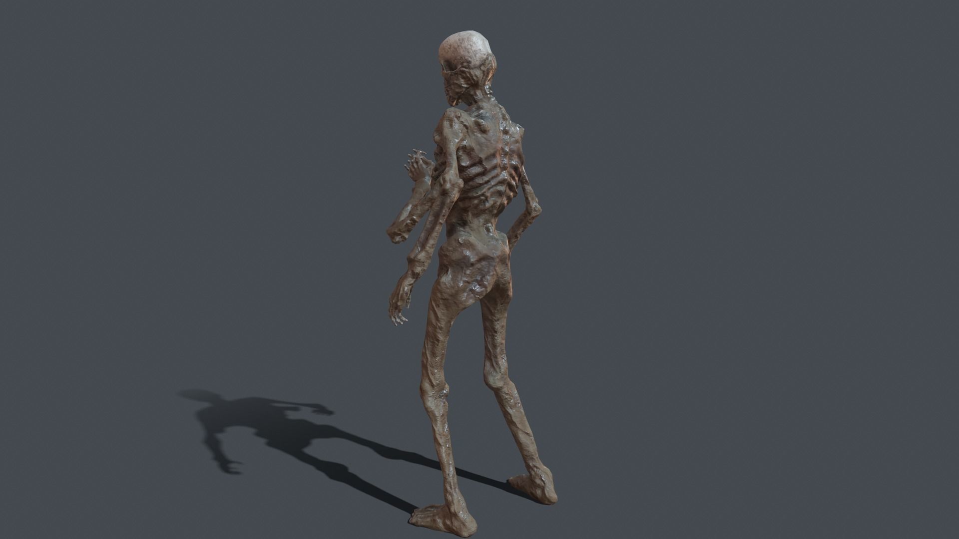 Four-armed monster Low-poly 3D model_23