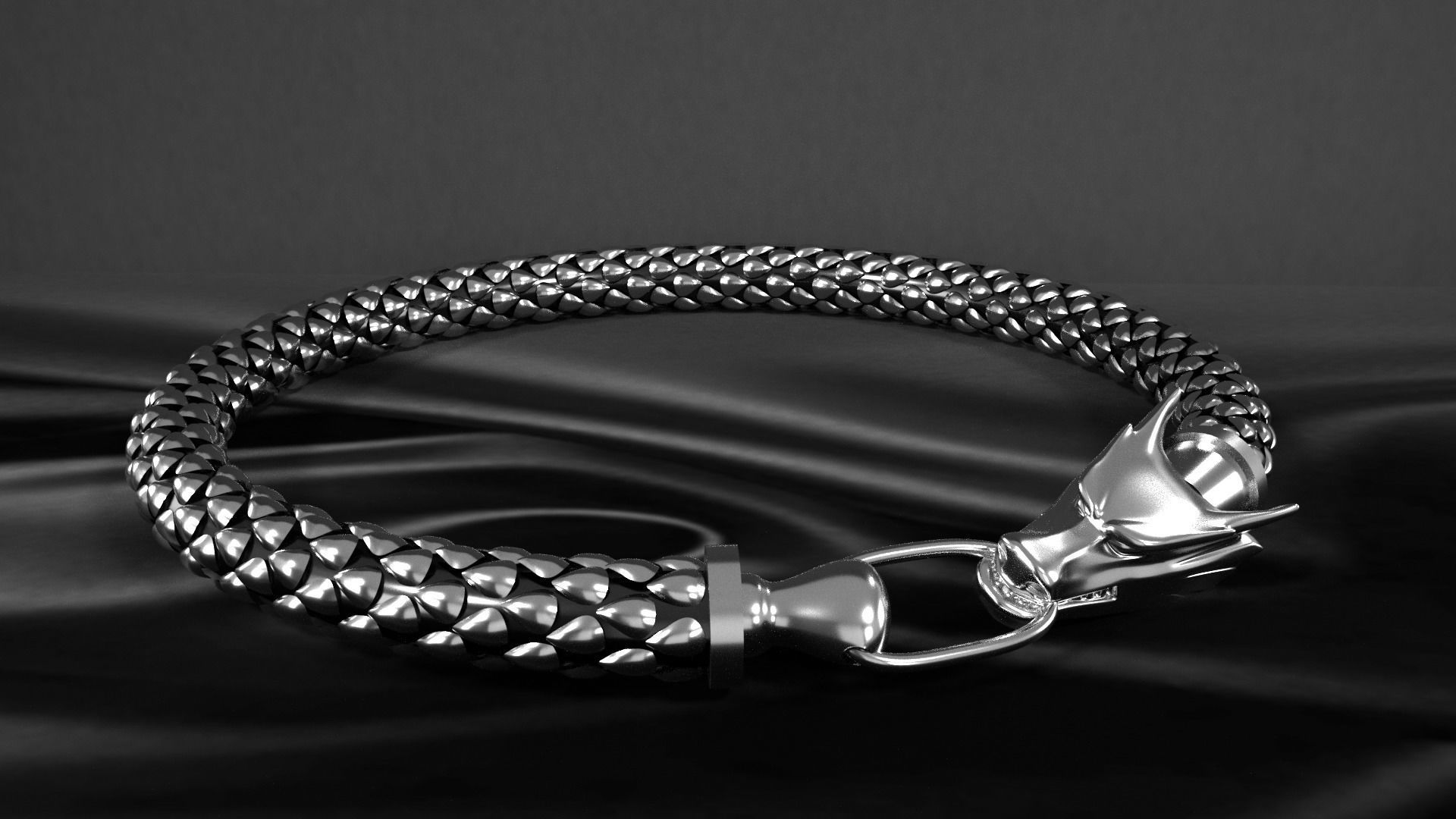 Dragon bracelet 3D model_1