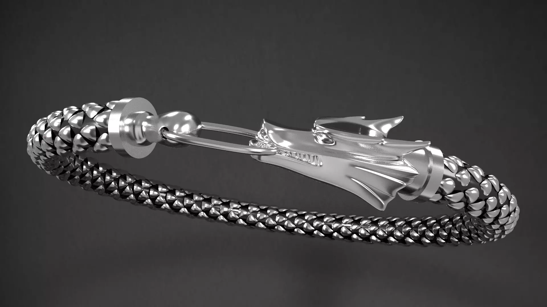Dragon bracelet 3D model_0