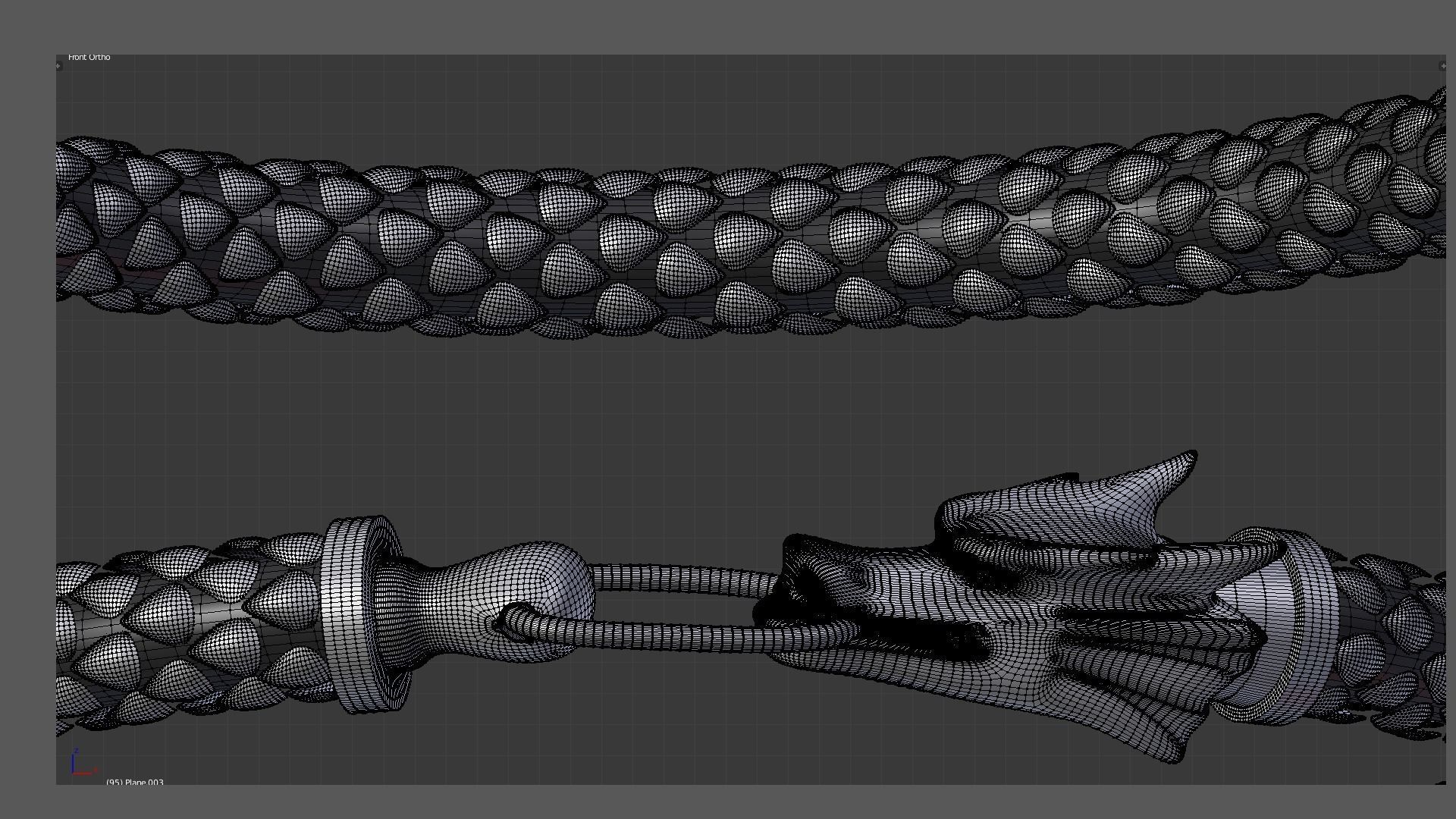 Dragon bracelet 3D model_2