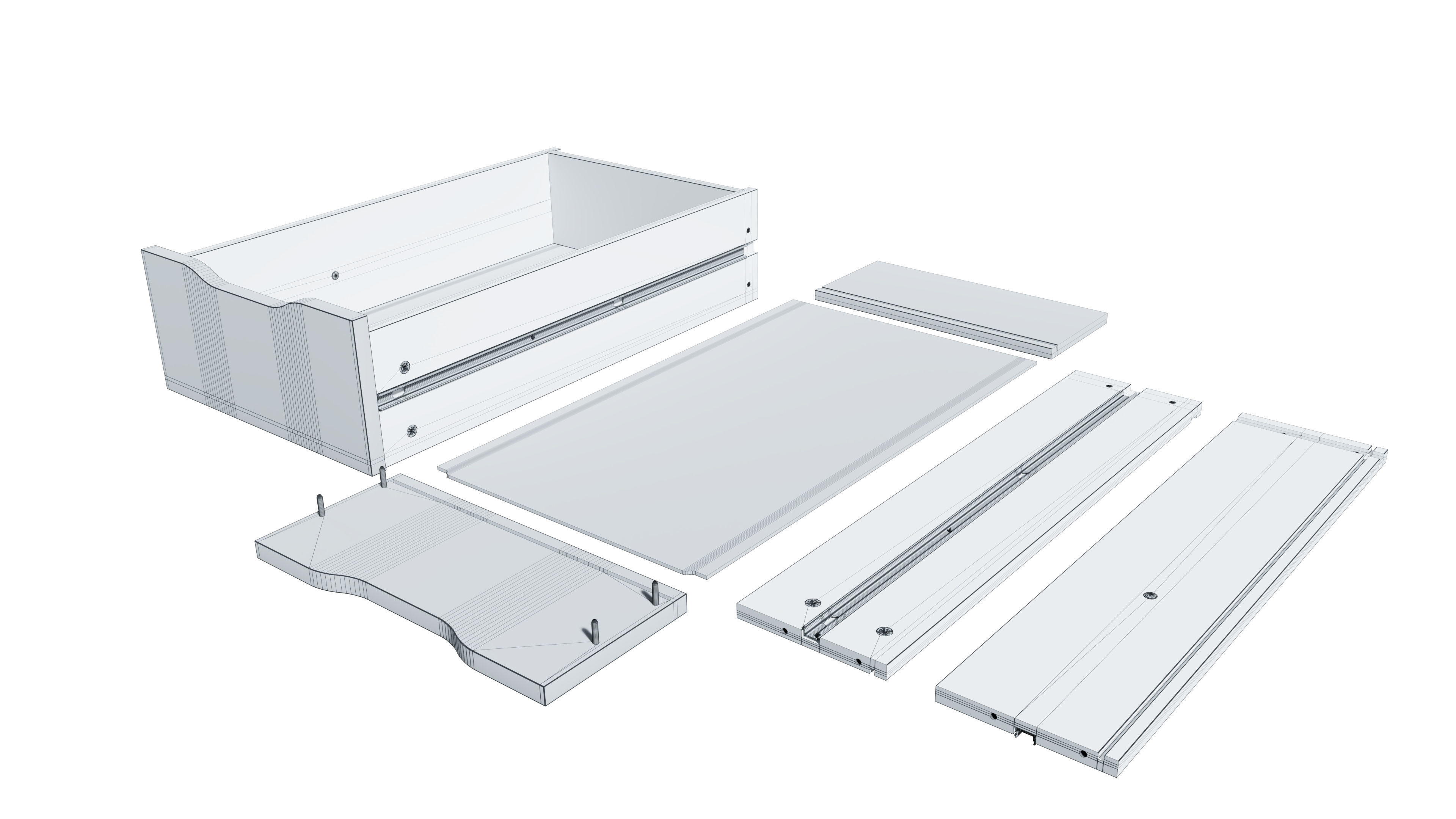 IKEA ALEX Drawer 3D model_7
