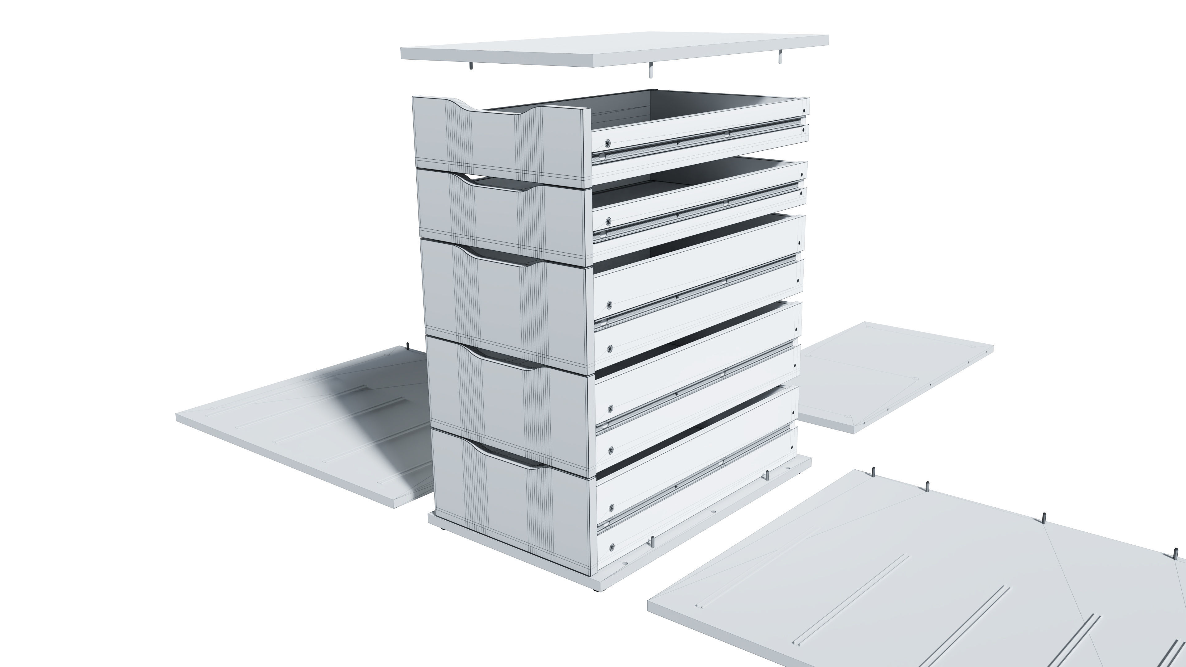IKEA ALEX Drawer 3D model_6