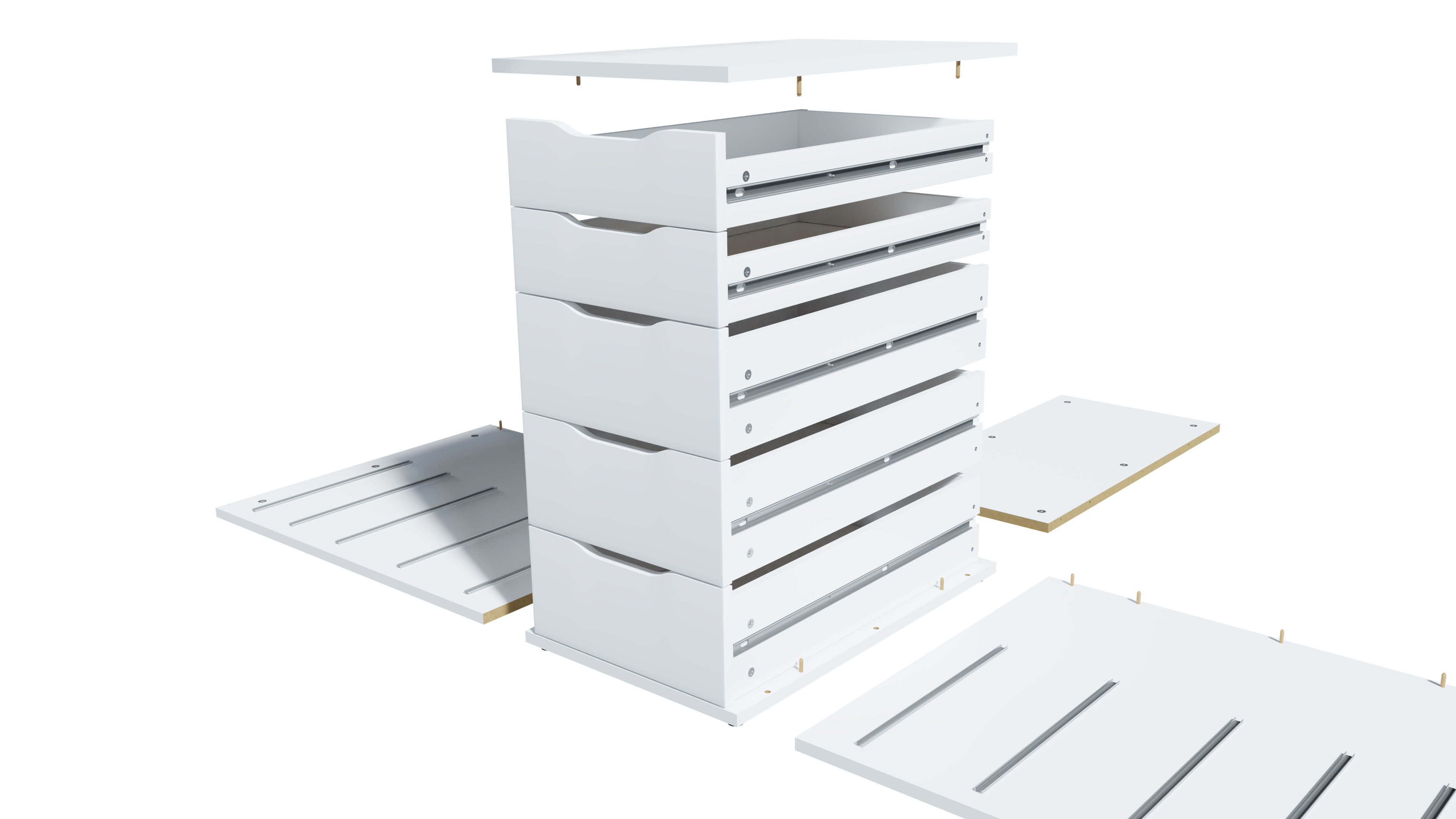 IKEA ALEX Drawer 3D model_2