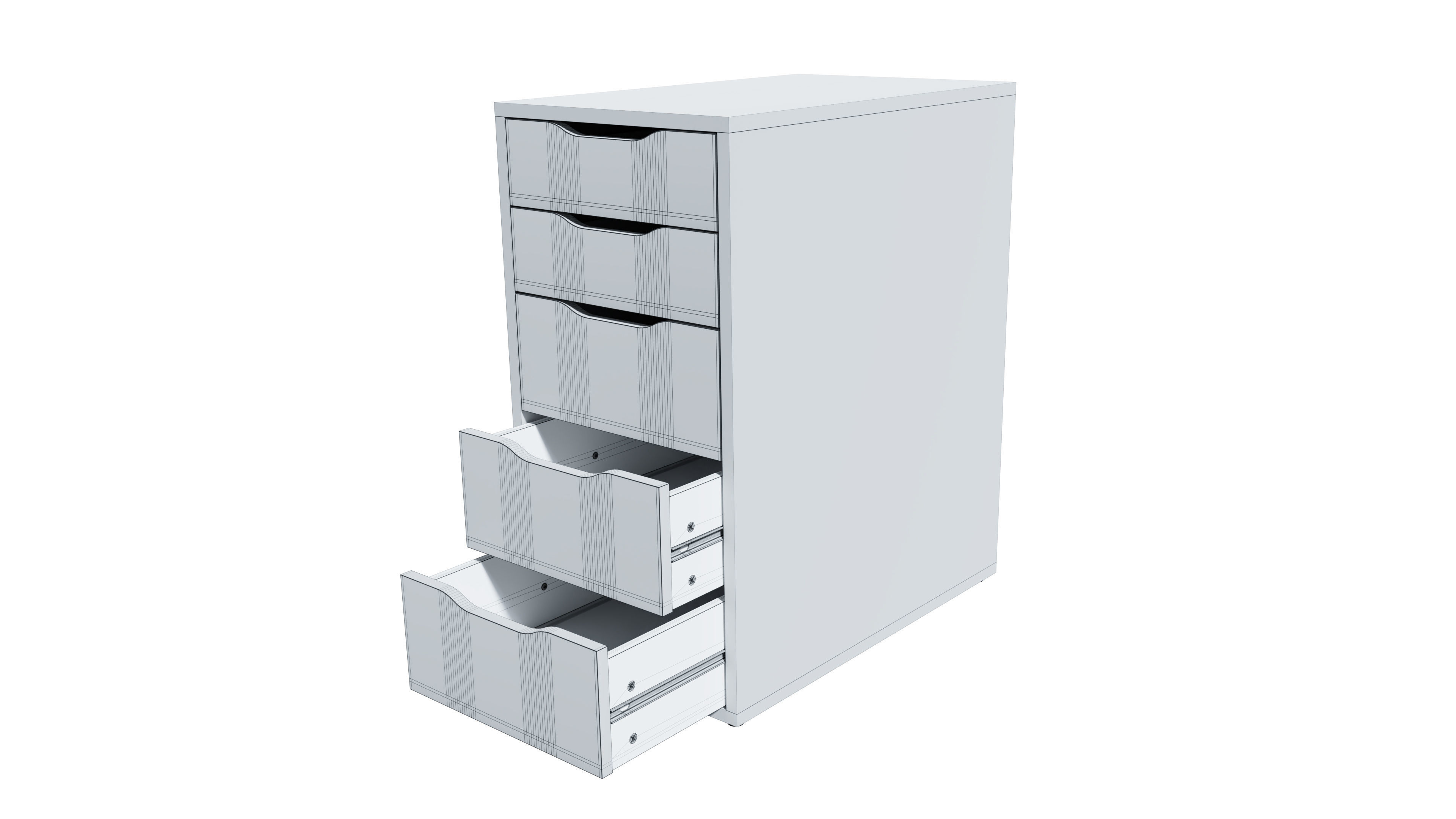 IKEA ALEX Drawer 3D model_4