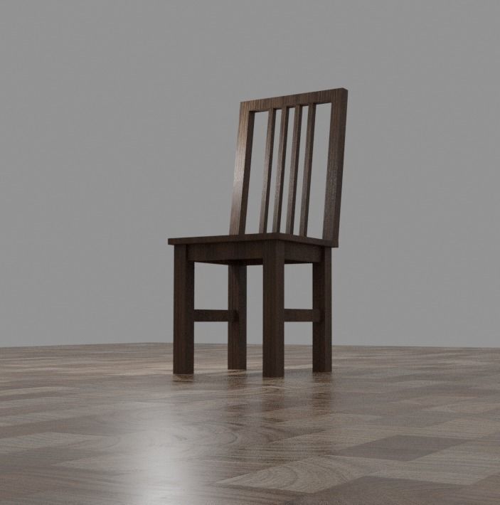 Chair Low-poly 3D model_2