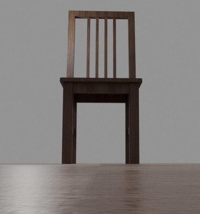 Chair Low-poly 3D model_5