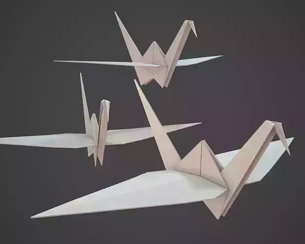  Origami low poly game assets 488 tris