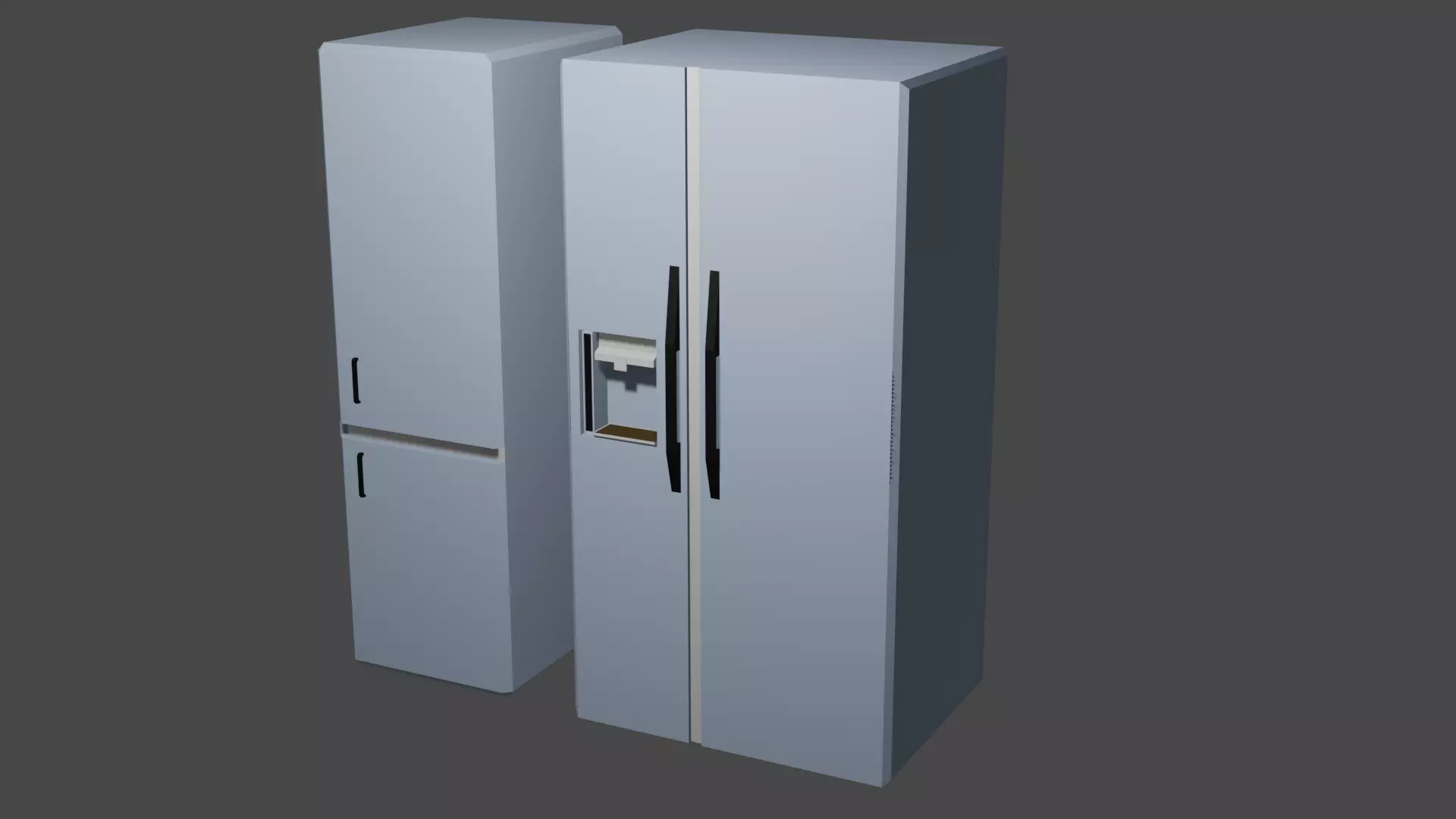 kitchen in low-poly style PBR low-poly game ready Low-poly 3D model_0
