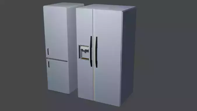 kitchen in low-poly style PBR low-poly game ready