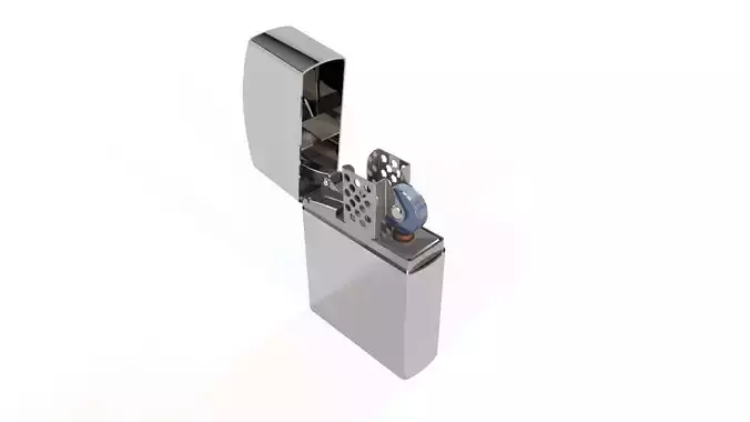 LIGHTER metal Low-poly 3D model