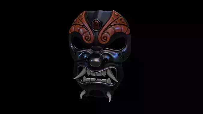 Samurai-mask asian mask
