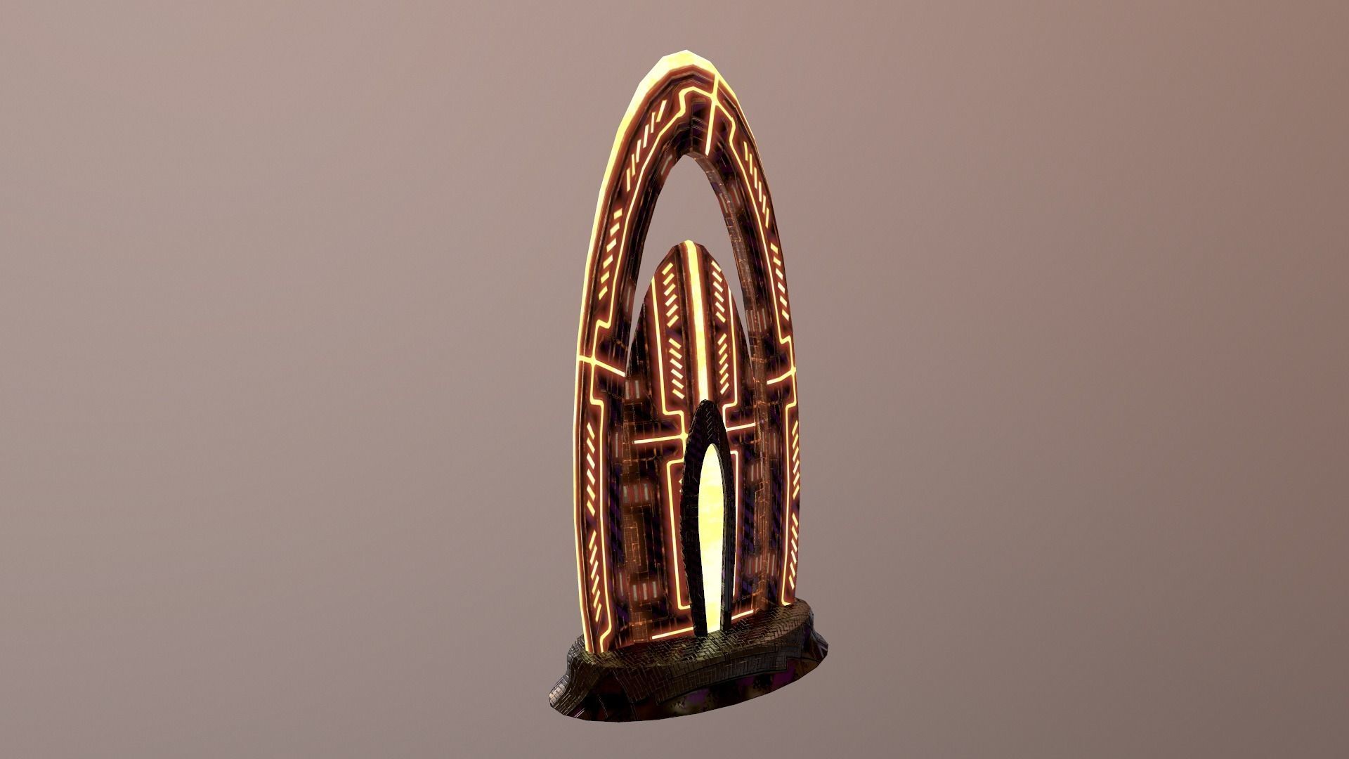 Cyberpunk City - Building 47 Low-poly 3D model_11