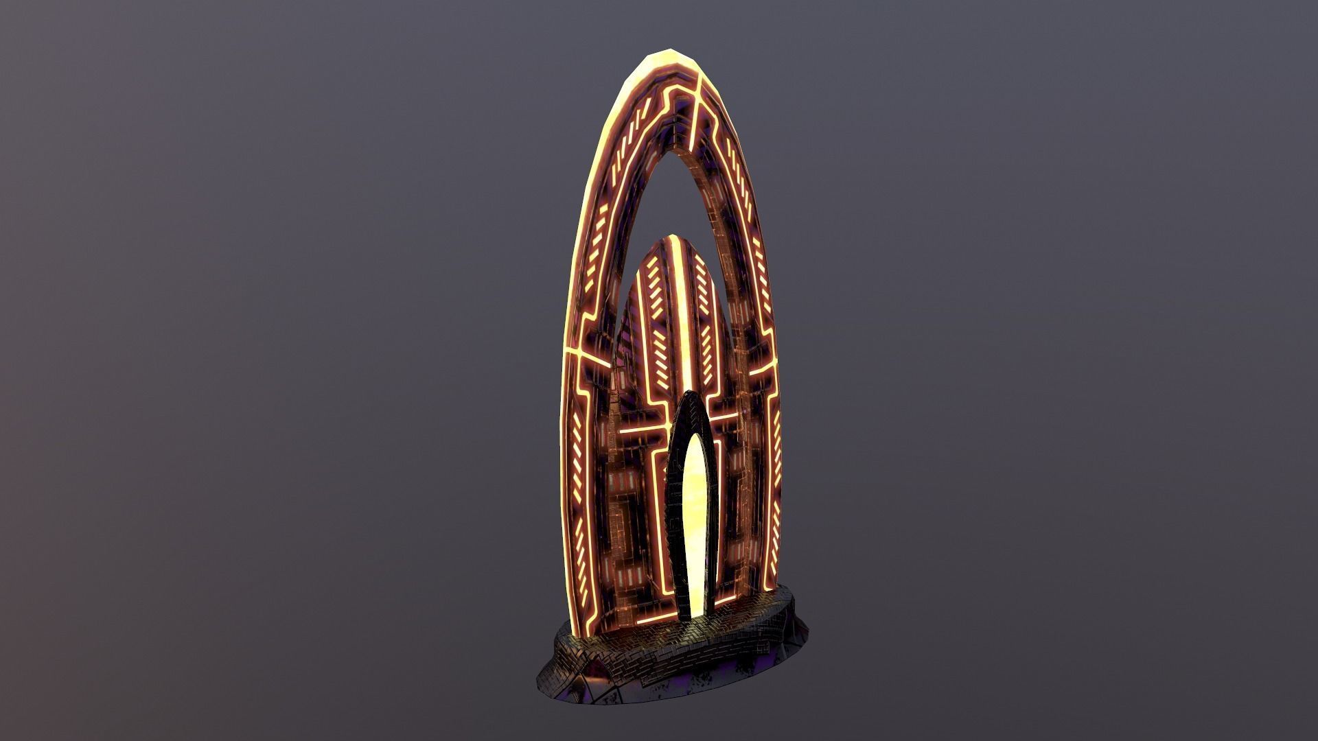 Cyberpunk City - Building 47 Low-poly 3D model_22