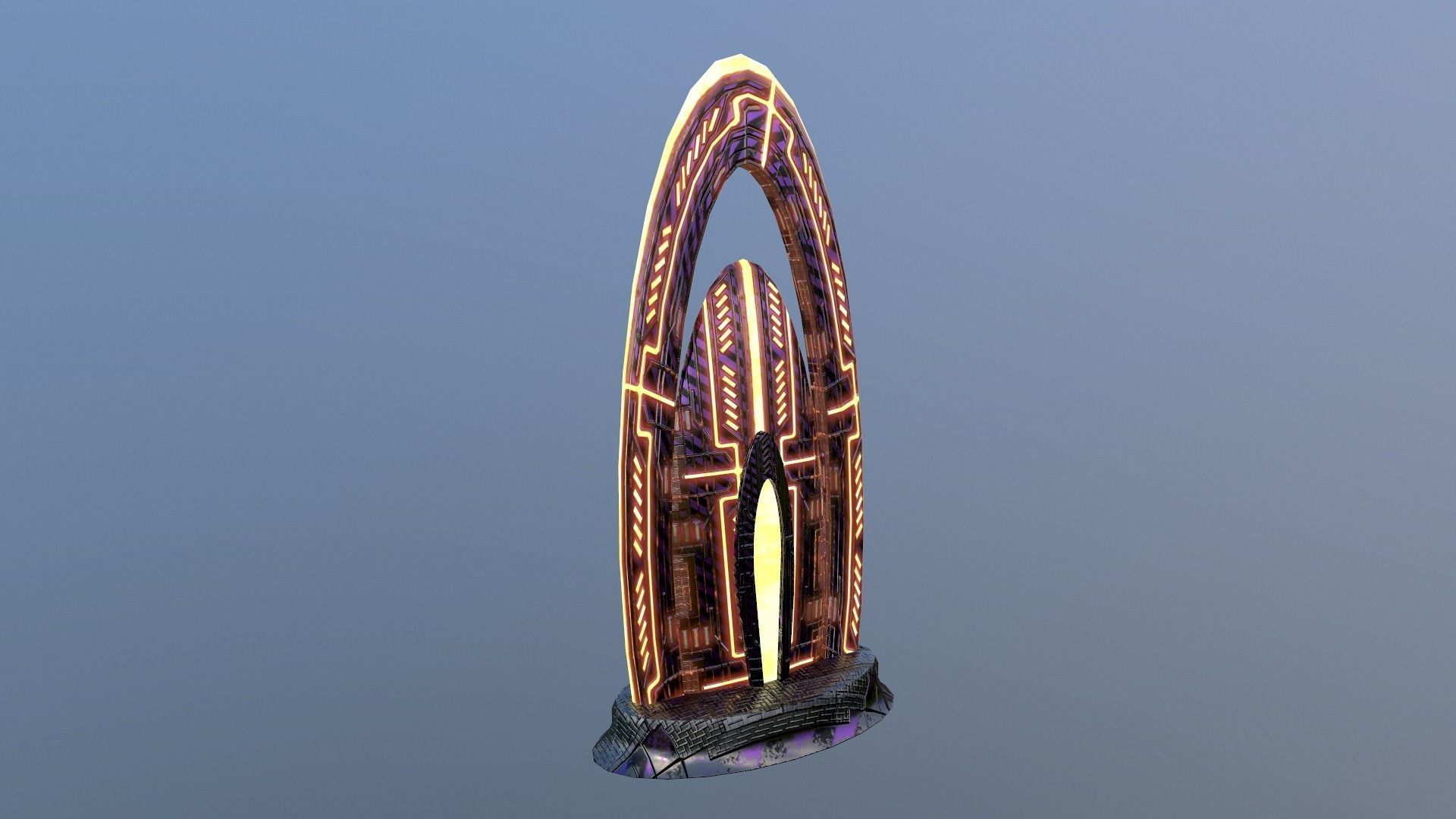 Cyberpunk City - Building 47 Low-poly 3D model_24