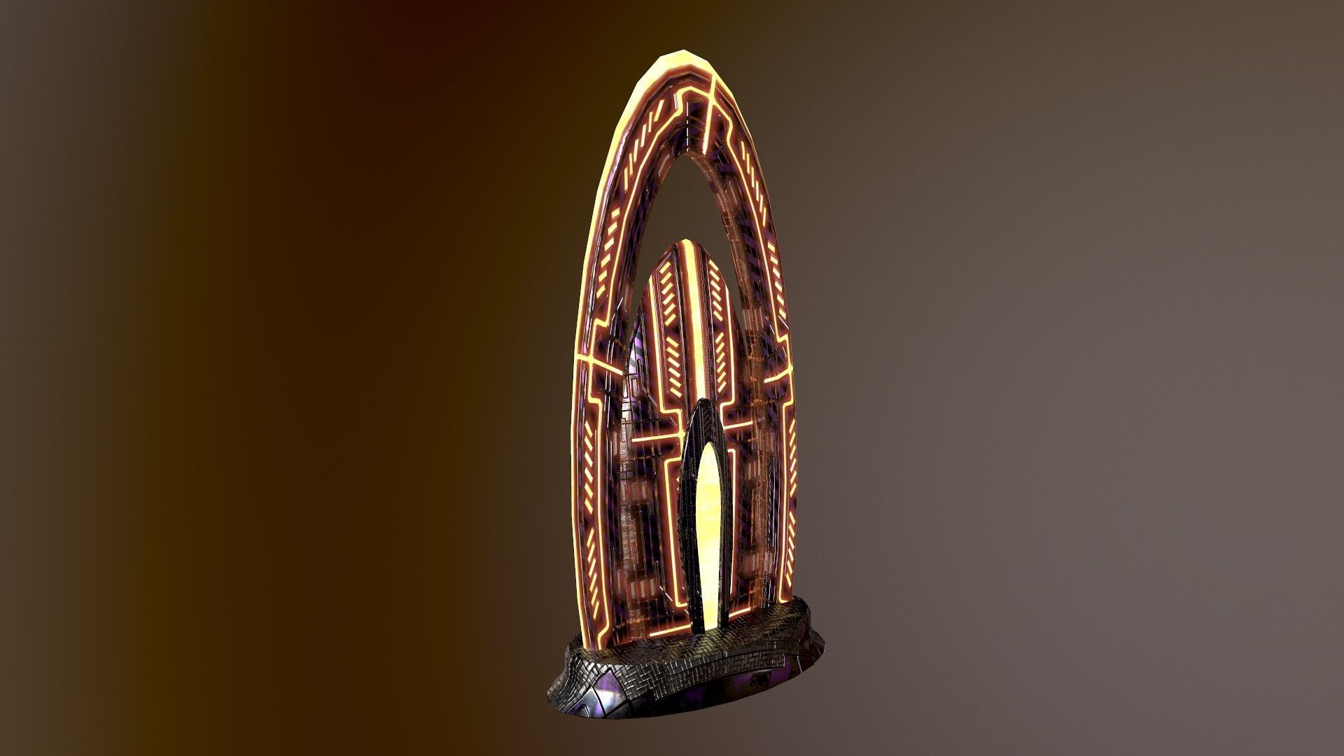 Cyberpunk City - Building 47 Low-poly 3D model_15