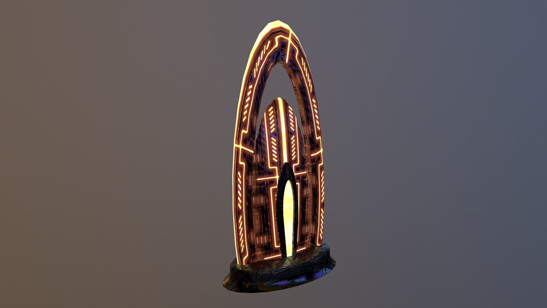 Cyberpunk City - Building 47 Low-poly 3D model_17