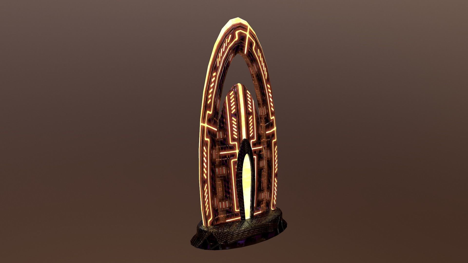 Cyberpunk City - Building 47 Low-poly 3D model_20