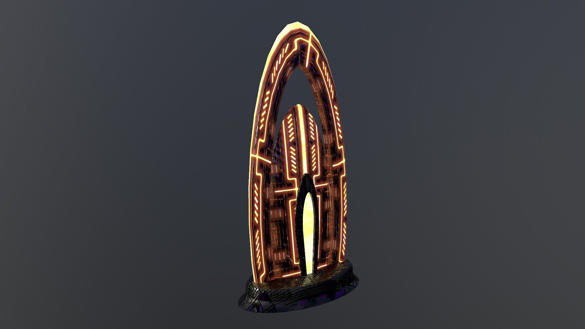 Cyberpunk City - Building 47 Low-poly 3D model_16