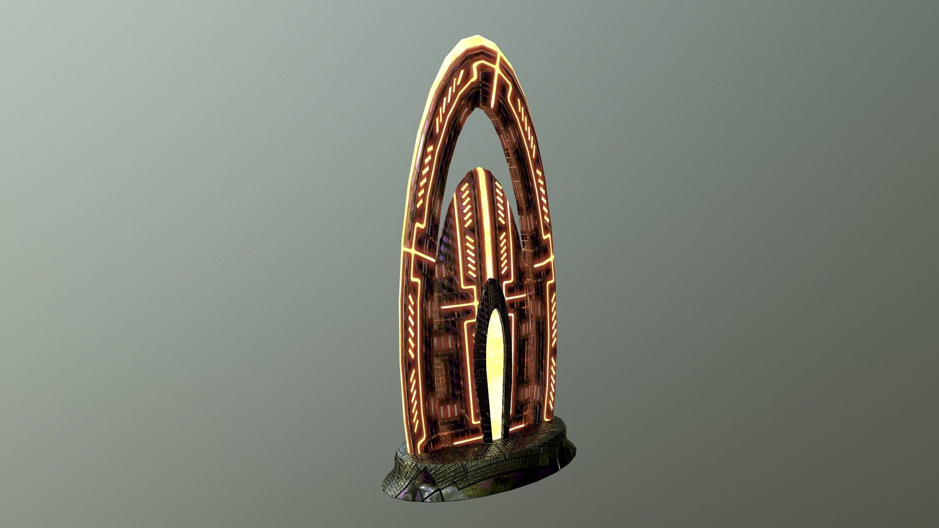 Cyberpunk City - Building 47 Low-poly 3D model_18