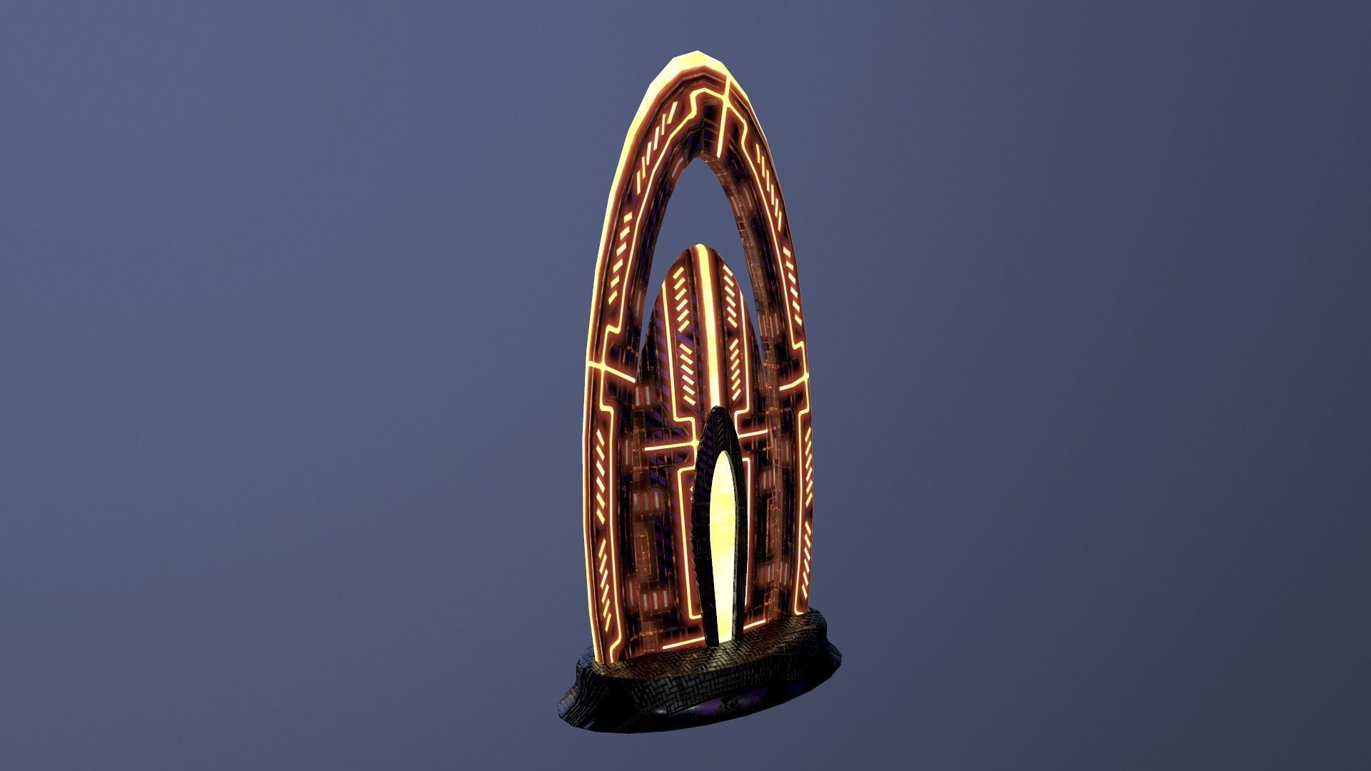 Cyberpunk City - Building 47 Low-poly 3D model_10